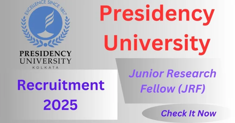 Presidency University Recruitment