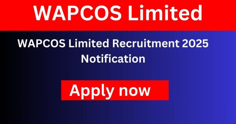 WAPCOS Limited Recruitment 2025 Notification
