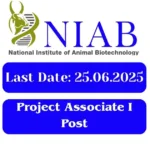 BRIC-NIAB Offline Recruitment 2025 For Project Associate I Post - Apply By 25 June