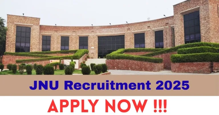 JNU Offline Recruitment 2025 For Senior Research Fellow post - Notification Out