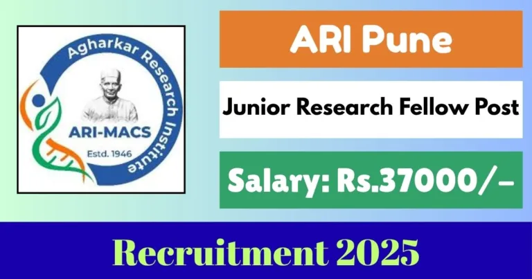 ARI Online Recruitment 2025 For Junior Research Fellow Post - Apply Now