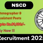 NSCD Online Recruitment 2025 For Junior Stenographer, Office Assistant Post - Before 10th Sept
