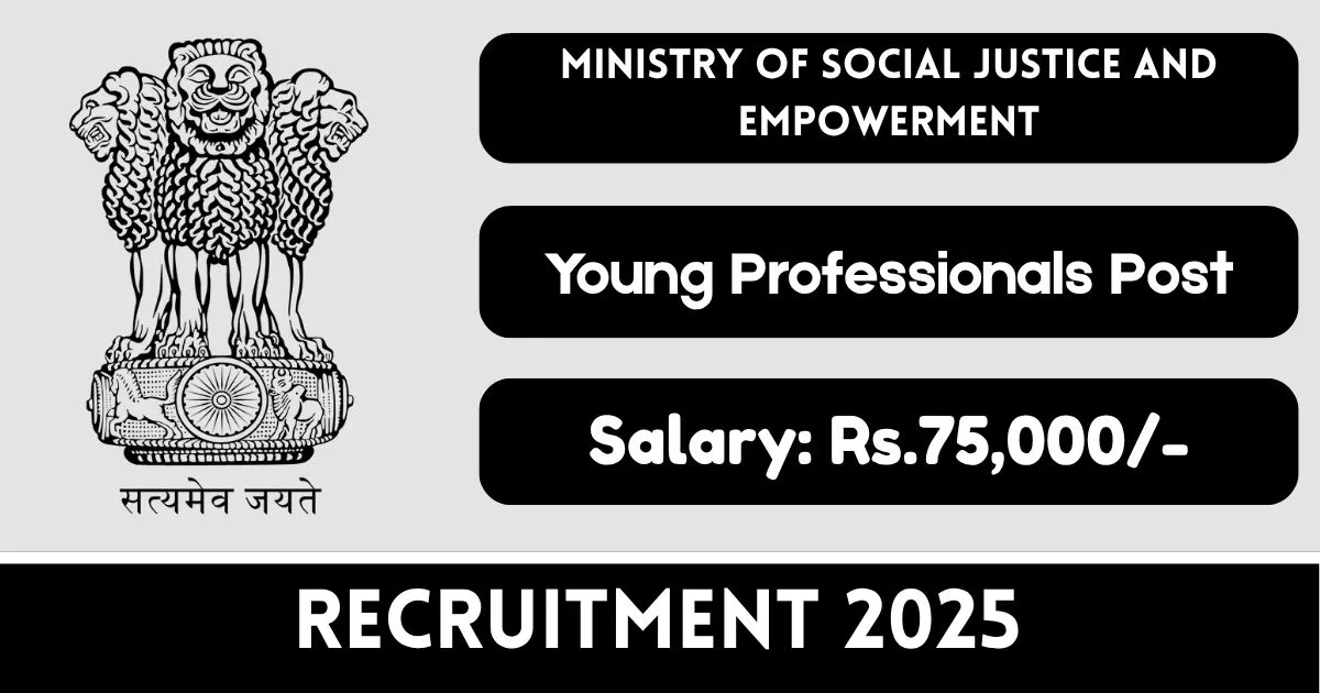 MSJE Online Recruitment 2025 For Young Professionals Post - Apply For 49 Post