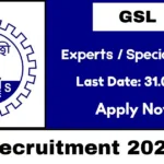 GSL Online Recruitment 2026 For Experts / Specialist Post - Apply Now