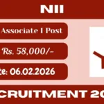 NII Online Jobs 2026 For Research Associate I Post - Application Out