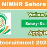 NIMHR Sehore Offline Recruitment 2026 For Supervisor, Lecturer & More Post - Check It Now
